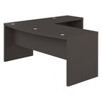 72"W Bow Front L-Shaped Desk with 42"W Return Thermally Fused Laminate 200lbs Capacity Contemporary Office Desk Right/Left Config