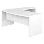 72"W Bow Front L-Shaped Desk with 42"W Return Thermally Fused Laminate 200lbs Capacity Contemporary Office Desk Right/Left Config