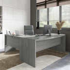 72"W Bow Front L-Shaped Desk with 42"W Return Thermally Fused Laminate 200lbs Capacity Contemporary Office Desk Right/Left Config