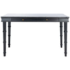 Modern Coastal Writing Desk with 1 Drawer - Bamboo-Inspired Wood Frame Office Furniture