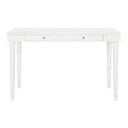 Modern Coastal Writing Desk with 1 Drawer - Bamboo-Inspired Wood Frame Office Furniture
