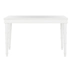 Modern Coastal Writing Desk with 1 Drawer - Bamboo-Inspired Wood Frame Office Furniture