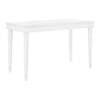 Modern Coastal Writing Desk with 1 Drawer - Bamboo-Inspired Wood Frame Office Furniture