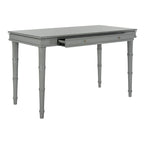 Modern Coastal Writing Desk with 1 Drawer - Bamboo-Inspired Wood Frame Office Furniture