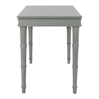 Modern Coastal Writing Desk with 1 Drawer - Bamboo-Inspired Wood Frame Office Furniture