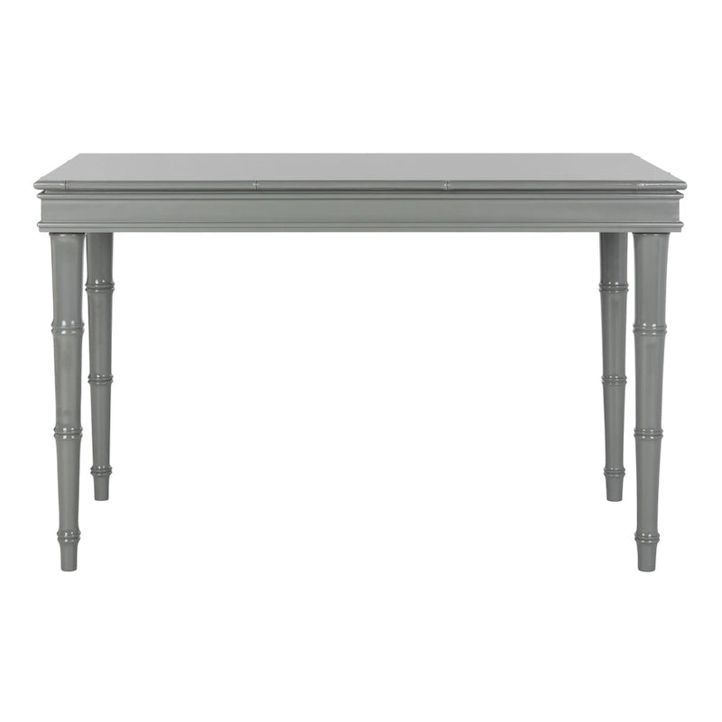 Modern Coastal Writing Desk with 1 Drawer - Bamboo-Inspired Wood Frame Office Furniture