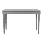 Modern Coastal Writing Desk with 1 Drawer - Bamboo-Inspired Wood Frame Office Furniture