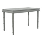 Modern Coastal Writing Desk with 1 Drawer - Bamboo-Inspired Wood Frame Office Furniture