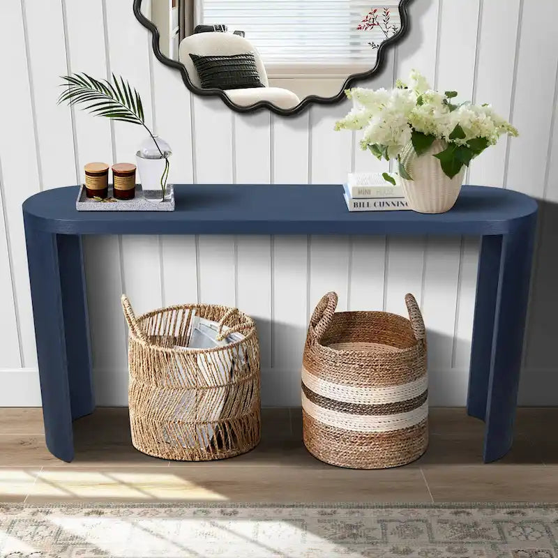 GDFStudio - Avery Modern 60 Console Table with Curved Legs and Versatile Design
