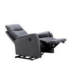 Power Recliner Chair with USB Charging Port - Dark Gray Plush Single Seat for Living Room & Bedroom - 280 lbs Capacity