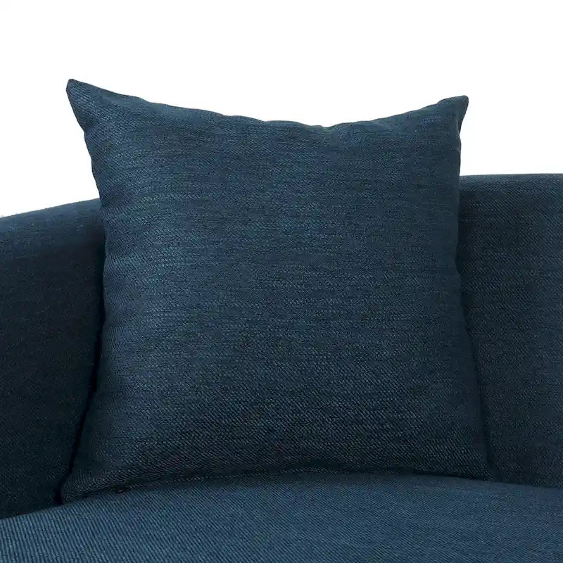 3-Seater Upholstered Sofa Mid-Century Modern Design Birch Wood Legs 73.5"W x 30.25"D x 29.25"H Living Room Furniture with Accent Pillows