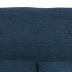 3-Seater Upholstered Sofa Mid-Century Modern Design Birch Wood Legs 73.5"W x 30.25"D x 29.25"H Living Room Furniture with Accent Pillows