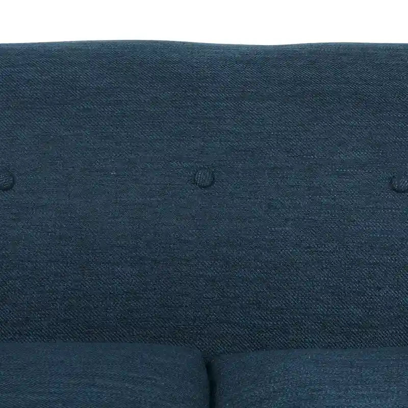 3-Seater Upholstered Sofa Mid-Century Modern Design Birch Wood Legs 73.5"W x 30.25"D x 29.25"H Living Room Furniture with Accent Pillows