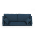 3-Seater Upholstered Sofa Mid-Century Modern Design Birch Wood Legs 73.5"W x 30.25"D x 29.25"H Living Room Furniture with Accent Pillows