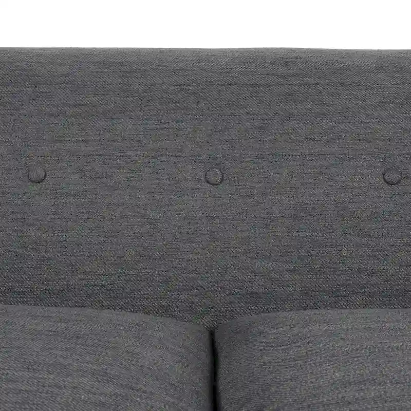 3-Seater Upholstered Sofa Mid-Century Modern Design Birch Wood Legs 73.5"W x 30.25"D x 29.25"H Living Room Furniture with Accent Pillows