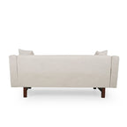 3-Seater Upholstered Sofa Mid-Century Modern Design Birch Wood Legs 73.5"W x 30.25"D x 29.25"H Living Room Furniture with Accent Pillows