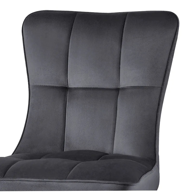 Velvet Dining Chairs Set of 2/4 - Waffle Pattern High Back, 300lbs Capacity, Metal Frame, 35.8"H x 18.9"W x 23.2"D, 8 Colors Available
