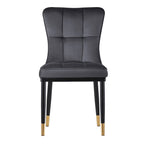 Velvet Dining Chairs Set of 2/4 - Waffle Pattern High Back, 300lbs Capacity, Metal Frame, 35.8"H x 18.9"W x 23.2"D, 8 Colors Available