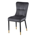 Velvet Dining Chairs Set of 2/4 - Waffle Pattern High Back, 300lbs Capacity, Metal Frame, 35.8"H x 18.9"W x 23.2"D, 8 Colors Available