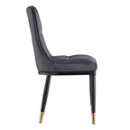 Velvet Dining Chairs Set of 2/4 - Waffle Pattern High Back, 300lbs Capacity, Metal Frame, 35.8"H x 18.9"W x 23.2"D, 8 Colors Available
