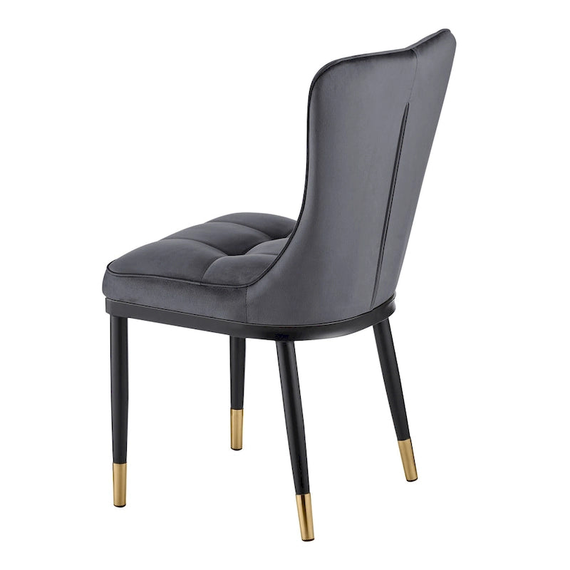 Velvet Dining Chairs Set of 2/4 - Waffle Pattern High Back, 300lbs Capacity, Metal Frame, 35.8"H x 18.9"W x 23.2"D, 8 Colors Available