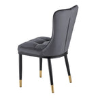 Velvet Dining Chairs Set of 2/4 - Waffle Pattern High Back, 300lbs Capacity, Metal Frame, 35.8"H x 18.9"W x 23.2"D, 8 Colors Available