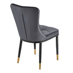 Velvet Dining Chairs Set of 2/4 - Waffle Pattern High Back, 300lbs Capacity, Metal Frame, 35.8"H x 18.9"W x 23.2"D, 8 Colors Available