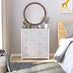 Moasis 7-drawer Bedroom Fabric Dresser Storage Tower with Wood Top