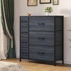 Moasis 7-drawer Bedroom Fabric Dresser Storage Tower with Wood Top