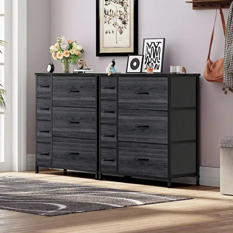 Moasis 7-drawer Bedroom Fabric Dresser Storage Tower with Wood Top