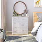 Moasis 7-drawer Bedroom Fabric Dresser Storage Tower with Wood Top