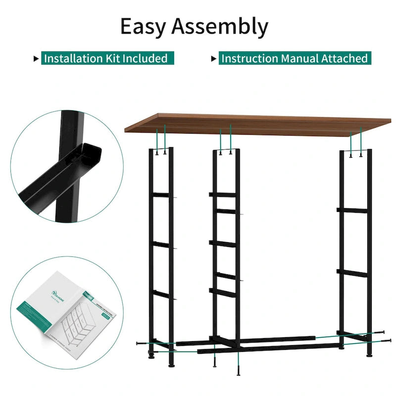 Moasis 7-drawer Bedroom Fabric Dresser Storage Tower with Wood Top