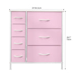 Moasis 7-drawer Bedroom Fabric Dresser Storage Tower with Wood Top