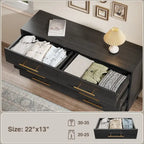 Wood 6 Drawer Double Dresser, Chest Of Drawers Cabinet, TV Stand for Bedroom, Livingroom and Enterway