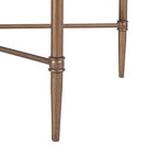 Modern Glam Coffee Table Bronze Metal Frame Tempered Glass Top 44"W x 24"D x 18.25"H X-Shaped Support Living Room Furniture