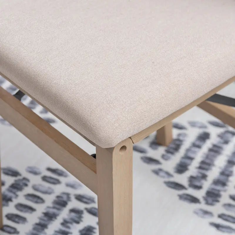 Ciara Wooden Grey Wash Folding Side Dining Chair (Set of 2)