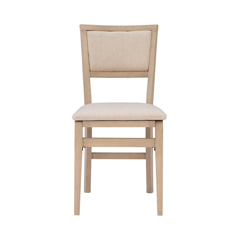 Ciara Wooden Grey Wash Folding Side Dining Chair (Set of 2)