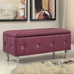 Upholstered Tufted Storage Bench