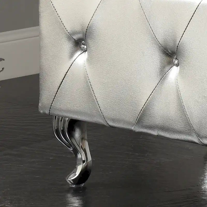 Upholstered Tufted Storage Bench