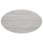 Champagne Gold Coffee Table White Faux Marble Top Intertwined Metal Base 47.75"W x 27.75"D x 18"H Contemporary Glam Style