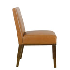 Modern Dining Chair White Woven Fabric Natural Wood Legs 19W x 23.5D x 33H Stain-Resistant Medium Firm Cushion Kitchen Seating Single Pack