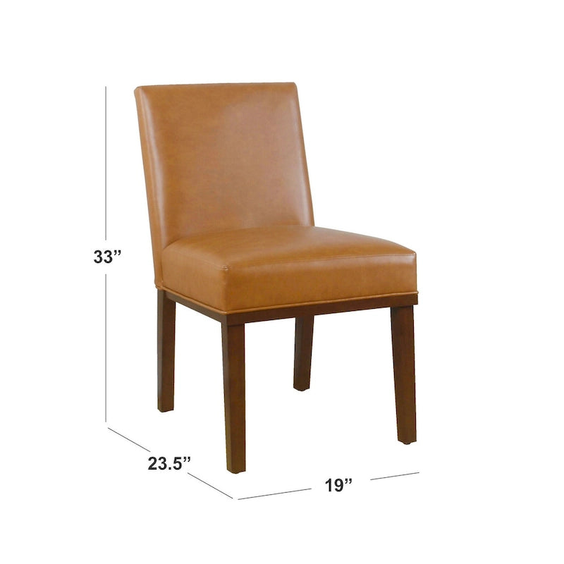 Modern Dining Chair White Woven Fabric Natural Wood Legs 19W x 23.5D x 33H Stain-Resistant Medium Firm Cushion Kitchen Seating Single Pack