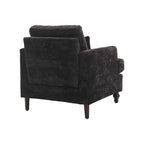 Modern Upholstered Accent Chair with Ottoman Boucle Fabric Wood Frame Ergonomic Backrest Padded Seat Living Room Bedroom Lounge