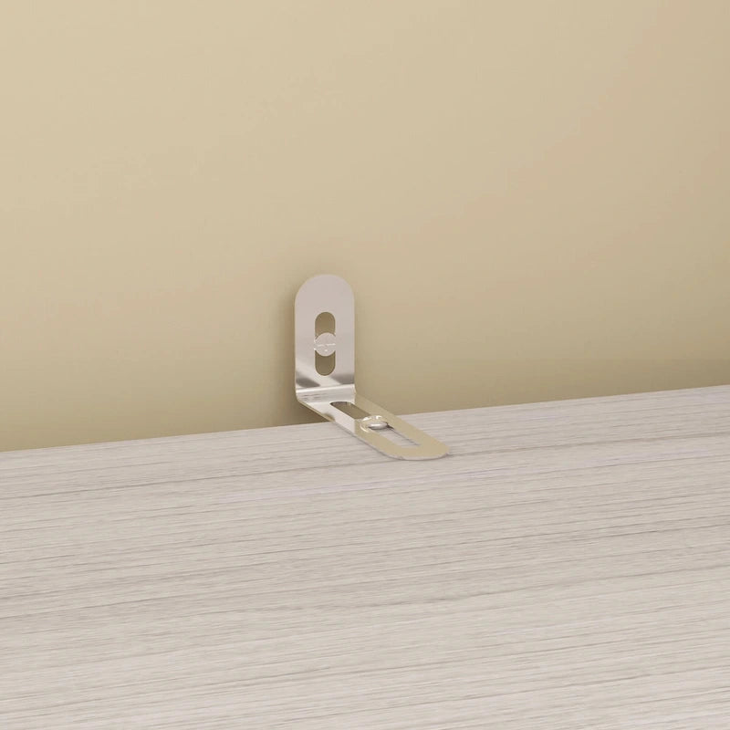 Large Frosted Glass Wardrobe with Soft-Close Hinges | MDF Construction | Light Gray Wood Grain | Gold Handles | Customizable Walk-In Closet