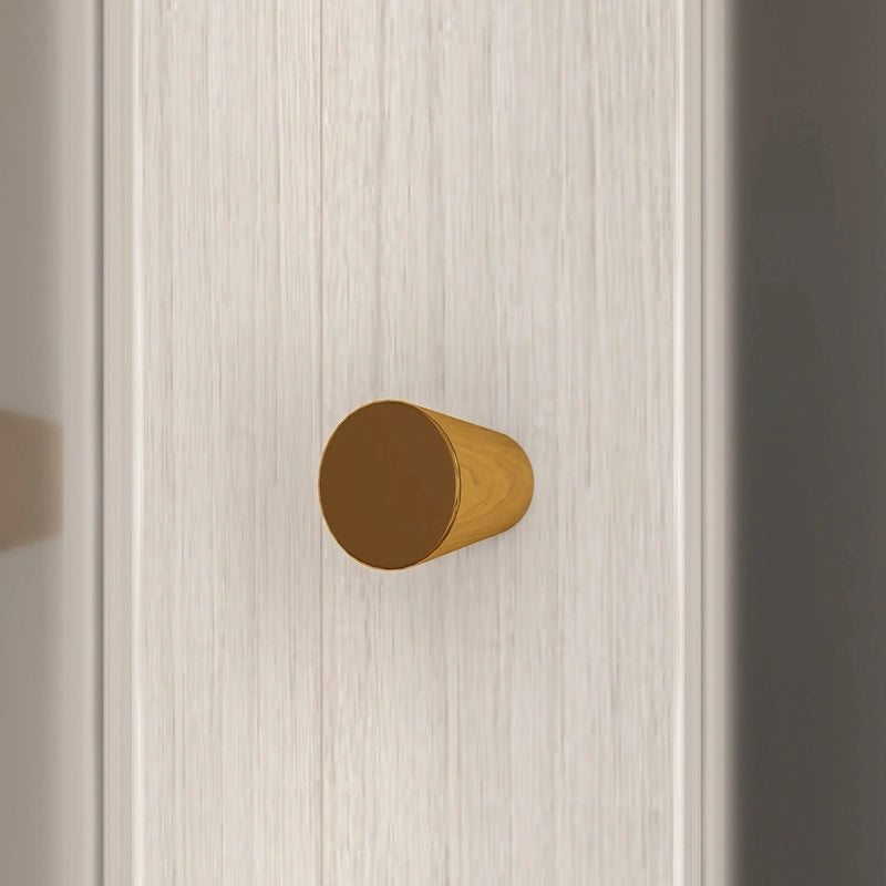 Large Frosted Glass Wardrobe with Soft-Close Hinges | MDF Construction | Light Gray Wood Grain | Gold Handles | Customizable Walk-In Closet