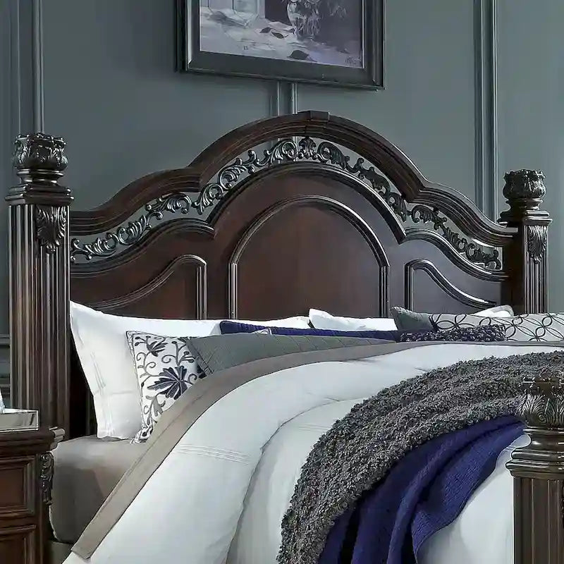 Messina Estates Cognac King Poster Headboard