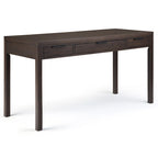 60" Solid Wood Office Desk 2 Side Drawers Keyboard Tray Ball Bearing Glides 24"D x 60"W x 31.5"H Contemporary Home Executive Desk