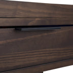 60" Solid Wood Office Desk 2 Side Drawers Keyboard Tray Ball Bearing Glides 24"D x 60"W x 31.5"H Contemporary Home Executive Desk