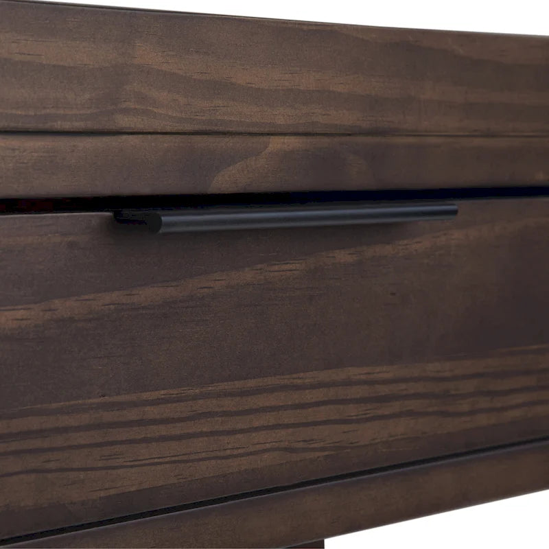 60" Solid Wood Office Desk 2 Side Drawers Keyboard Tray Ball Bearing Glides 24"D x 60"W x 31.5"H Contemporary Home Executive Desk