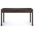 60" Solid Wood Office Desk 2 Side Drawers Keyboard Tray Ball Bearing Glides 24"D x 60"W x 31.5"H Contemporary Home Executive Desk
